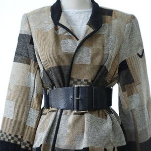 Dress Barn Geometric Short Blazer